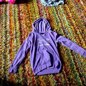 it is kinda brand new has been worn a couple if times it is purple